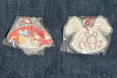 サンリオキャラクターズ パッケージチャーム&チョコボーロ　食玩2種類