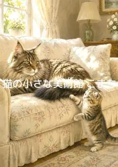 〈一枚限りの作品〉大きな背中に寄り添う子猫