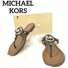 MICHAEL KORS　マイケルコース　ゴールド　シグネチャー　サンダル　24のサムネイル