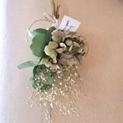 ドライフラワー スワッグ 紫陽花 ユーカリ かすみ草 27cmのサムネイル