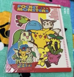 年代物◎ポケモン　ピカチュウ　下敷き＆ステッカー◎トミーTOMY 未使用 ポケットモンスター 下敷き ピカチュウ 初代 トミー(TOMY) - メルカリ