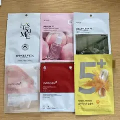 シートマスク 6枚　ナンバーズイン　アヌア　メディキューブ　イプニー