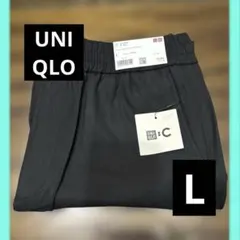 UNIQLOC イージーワイドテーパードパンツ ブラック Lサイズ