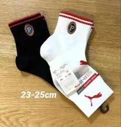 新品未使用 プーマ Pロゴ刺繍 ソックス 2足組 23-25cmのサムネイル