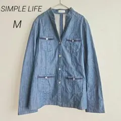 シンプルライフ デニム ジャケット ブルー M レナウン 春 はおり
