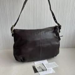 COACH 2way ショルダーバッグ　レザーバッグ　茶系