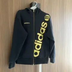 adidas neo   パーカー　ジップアップ　黒　メンズ　Mサイズ