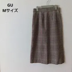 GU　スカート　チェック柄　ミディ丈スカート　Mサイズ