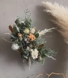 コットンフラワーのクラスマススワッグ