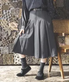 Niko and… ニコアンド フロントプリーツハーフパンツ ブラック L