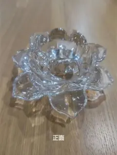 ガラス製花形キャンドルホルダー