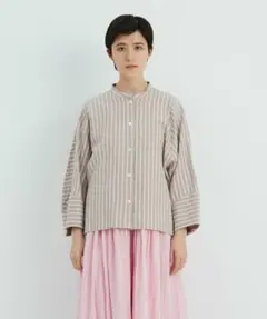 コンジュペイエ　 ストライプジャケット　ピンクベージュ 美品