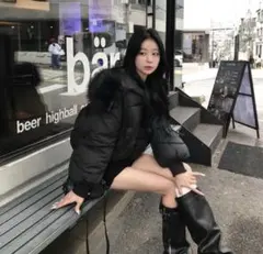 emmy ビッグカラーファータッチブルゾン ダウン