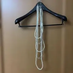 ホワイトパール風ロングネックレス