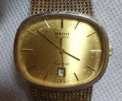 [가동품] RADO Custom 남성 시계 석영 골드 컬러
