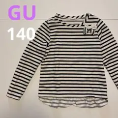 GU 140 ボーダー 長袖 カットソー 春