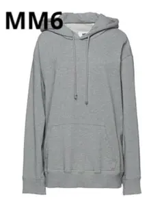 MM6 Maison Margiela ロゴ刺繍パーカーS グレー