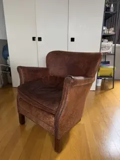 本革 チェスターフィールド　一人掛けソファ RH レストレーションハードウェア