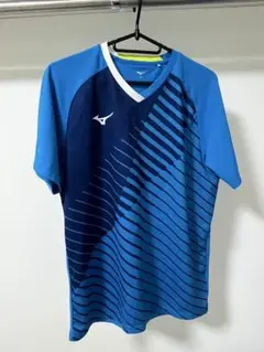Mizuno ストライプ Vネック Tシャツ M