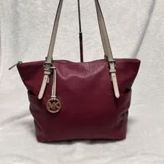 MICHAEL KORS トートバッグ レザー ボルドー A4可 肩掛け