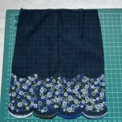 ミナペルホネン　スカイフル　ブルー　ブラック　はぎれ