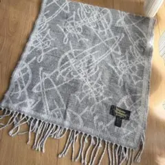 VivienneWestwood オーブ柄灰色マフラー リバーシブル