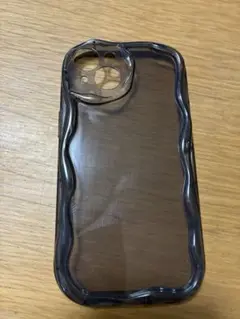 iPhone14 ケース　シリコン　透明　ブラック