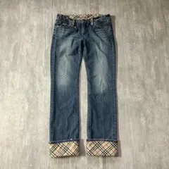 バーバリー ブルーレーベル デニムパンツ W25 ノバチェック ハートチャームのサムネイル