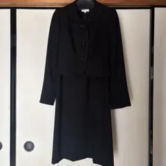 ブラックフォーマル 礼服 喪服 ワンピーススーツ 9号 ジャケット付き