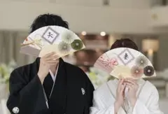 和装装飾　扇子　ウエディング　前撮りアイテム　小道具　夫妻