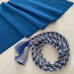 未使用 正絹 帯揚げ 帯締め 2点セット 和装 着物 ちりめん 縮緬 無地