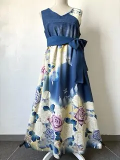2454 着物 リメイク ドレス ワンピース - メルカリ