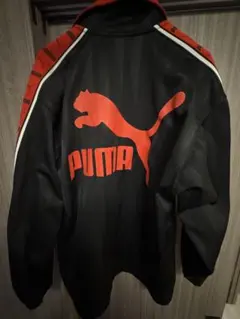PUMA ジャージ　ブラック/レッド