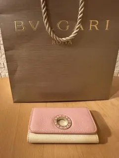 BVLGARI 6連 レザーキーケース ピンク イエロー アイボリーのサムネイル