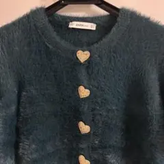 ZARA ザラ ハートボタン ニットカーディガン S