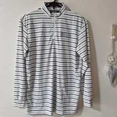 TaylorMade ハーフジップシャツ ボーダー柄 Mサイズ