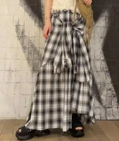 ⭐️美品新品未使用♥JEANASIS♥ チェック柄ロングスカート フリーサイズ