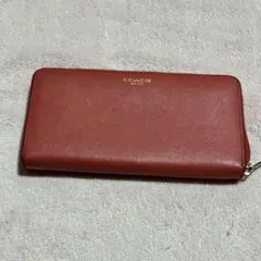 値下げ COACH ピンク 長財布 ジップアラウンド