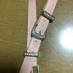 Y2K ピンク ウエスタンベルト ラインストーン