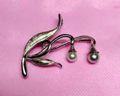 アコヤ真珠ブローチ（シルバー）店頭販売予定価格の60％の大幅割引価格です‼️