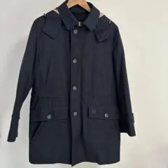 DAKS ダックス モッズコート Mネイビーステンカラーコート チェック裏地