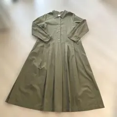 vm ヴーム パラスパレス フレアシャツワンピース オープンカラー 貝