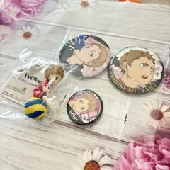 ハイキュー　音駒高校 夜久衛輔 缶バッジ　ビスケット　　　プチッとのりマス