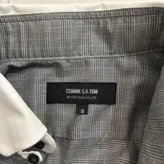 COMME CA ISM チェック柄 ドレスシャツ S