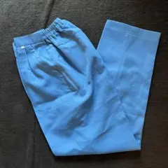 ライトブルー ゴムウエスト 作業着パンツ