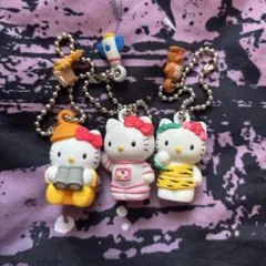 00's ハローキティ 平成レトロ 平成女児 レア キーホルダー セット