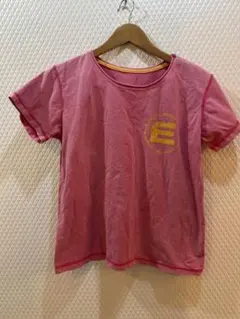 EL RODEO エルロデオ ピンク 半袖Tシャツ BIG( E)ロゴアップリケのサムネイル