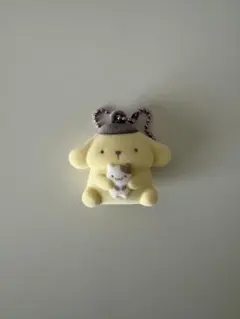 サンリオキャラクターズ ふわふわフロッキーマスコット　ポムポムプリン