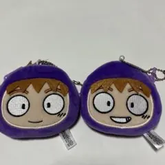 忍たま乱太郎　ミニポーチキーホルダー　三の段　不破雷蔵　鉢屋三郎　2個セット