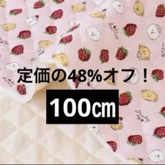 定価の40%オフ　わんこ　苺　キルティング